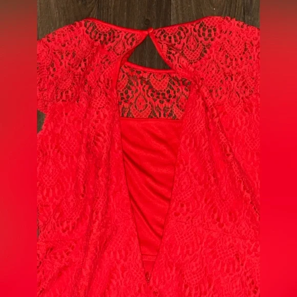 Jessica Howard Red Midi Dress 12P - Picture 4 of 4
